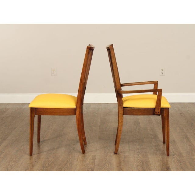 Broyhill Broyhill Brasilia Mid Century Modern Set of Five Walnut Dining Chairs For Sale - Image 4 of 12