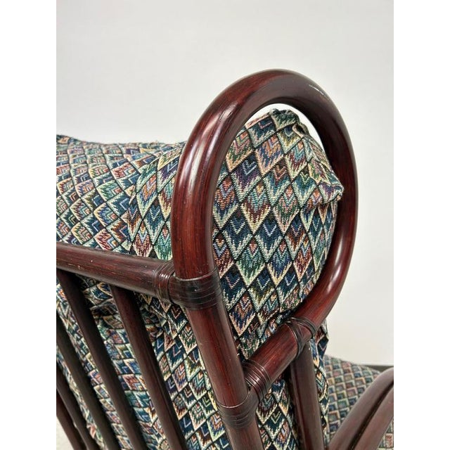 Set of Mid-Century Modern Bamboo Wingchair with Ottoman from Gervasoni, 1970s For Sale - Image 13 of 18