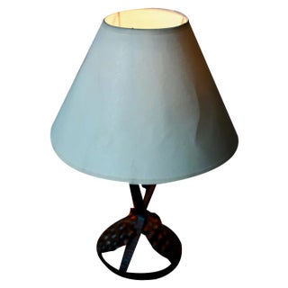 Art Nouveau Bohemian Wrought Iron Grape Table Lamp For Sale