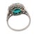 1930s Art Deco Gia 5.45 Carat Emerald Diamond Platinum Cocktail Ring, Size 7.75 For Sale In Los Angeles - Image 6 of 6