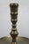 Mid 20th Century Mid 20th Century 2 Moroccan Etched Brass Altar Floor Candlesticks Candle Holders 36" For Sale - Image 5 of 13