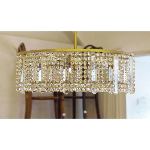 Mid-Century Modern Austrian Cut Crystal Chandelier from Bakalowits & Söhne For Sale - Image 3 of 12