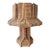 Mid-Century Handcrafted Sculptural Wood Table Lamp For Sale