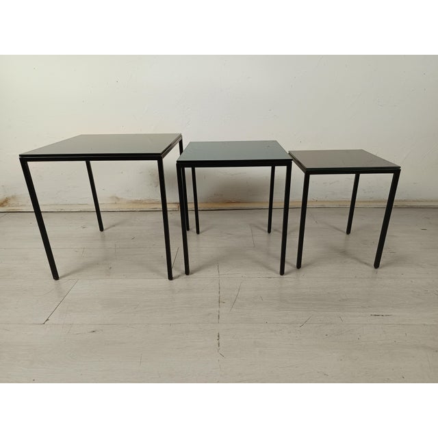 Metal Vintage Nesting Tables, 1970s, Set of 3 For Sale - Image 7 of 16