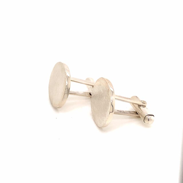 1990s Tiffany & Co. Estate Cufflinks Sterling Silver 925, 2 Pieces For Sale In New York - Image 6 of 12