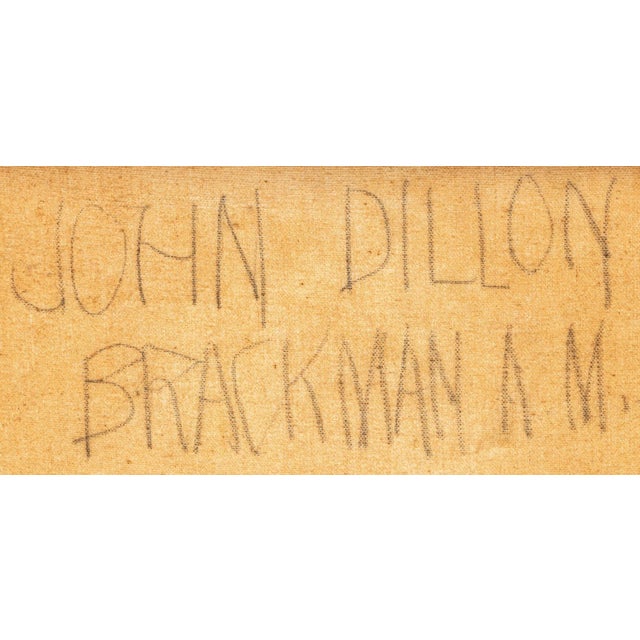 Textile John Dillon Portrait of a Nude Man Oil, 1958 For Sale - Image 7 of 7