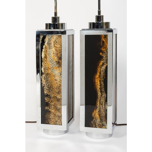 Bakelite and Chrome Metal Table Lamps, 1970s, Set of 2 For Sale - Image 4 of 6