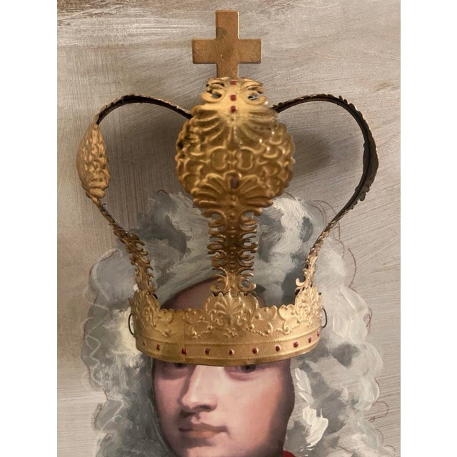 Louis St. Lewis "George" Large Original Mixed Media 3d Crown Assemblage Signed For Sale In Charlotte - Image 6 of 11