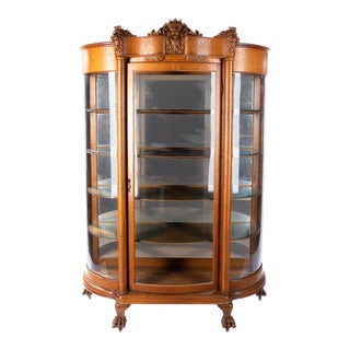 Late 19th Century Horner Tiger Maple Cabinet For Sale