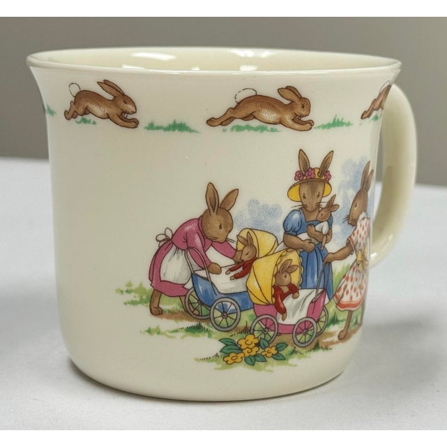 Ceramic Vintage Royal Doulton Bunnykins Dishware Set, 3 PCS For Sale - Image 7 of 9