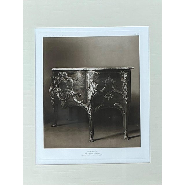 Framed Antique French Commode Print For Sale - Image 13 of 13
