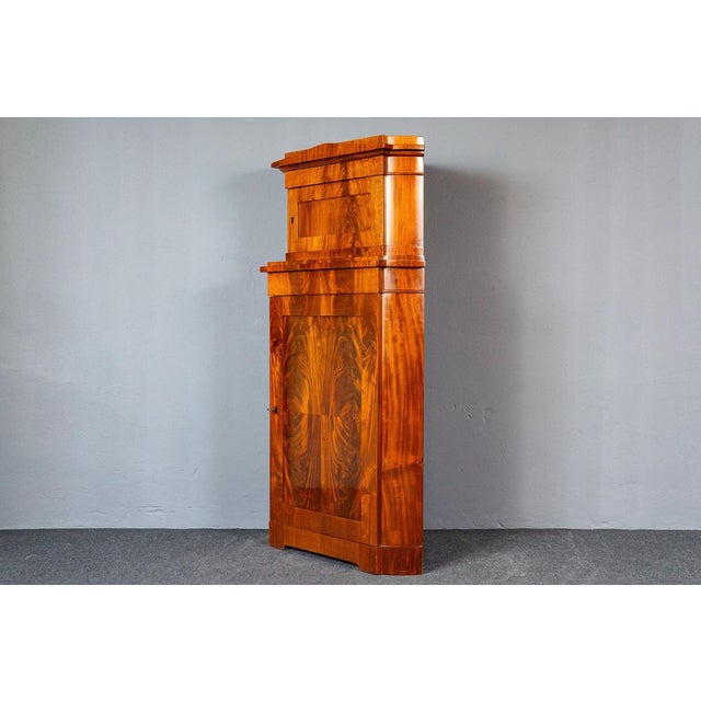 Biedermeier Brown Corner Cabinet For Sale - Image 4 of 18