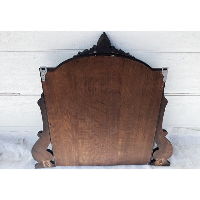 Wood Early 20th Century Gothic Revival Monumental Mirror in Wood, 1890s For Sale - Image 7 of 18