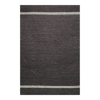 6x9 Violet Artistic Brown Kilim Open Field Modern Flatweave Wool Carpet Rug For Sale