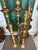 Vintage 1960s Moroccan Etched Brass Pillar Altar Floor Candle Stands = 5 Altars (35 Pieces) For Sale - Image 10 of 15