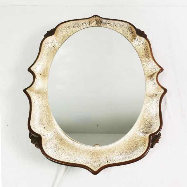 Mid-Century Ceramic Mirror from Pan Keramik, 1970s For Sale - Image 12 of 15