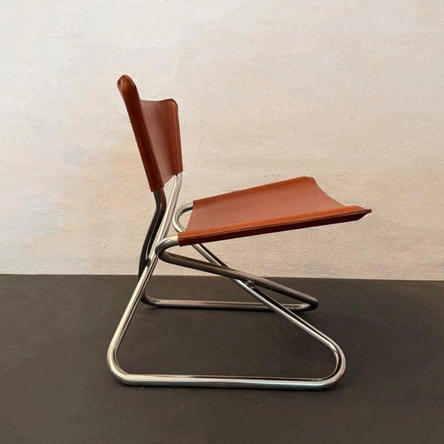1970s Scandinavian Modern Leather 