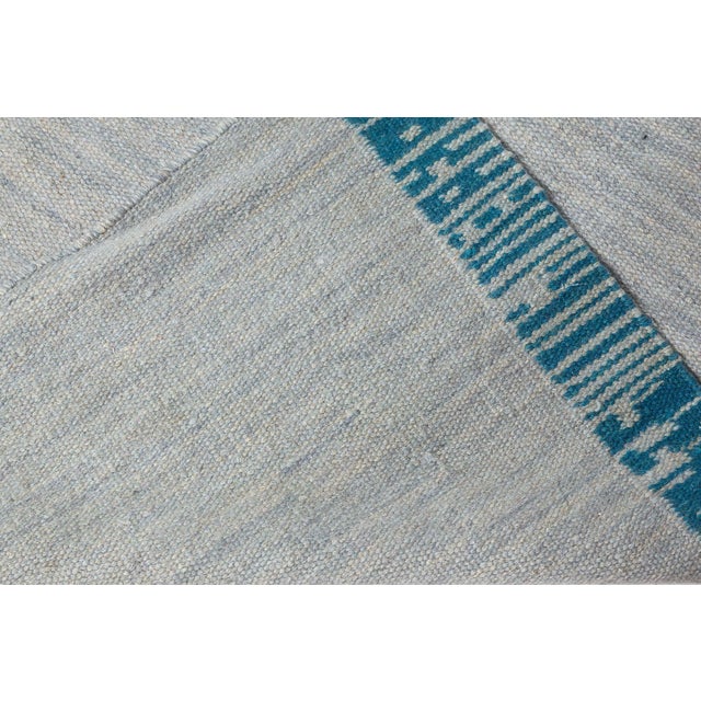 Contemporary Grey River Dance Handmade Wool Rug by Doris Leslie Blau For Sale - Image 9 of 9