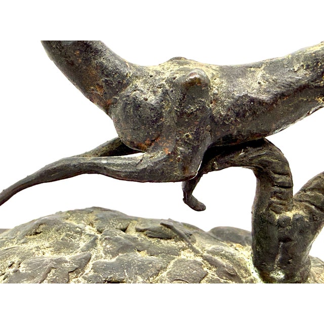 1950s Bronze Stag by the noted American Sculptor Frank Eliscu Original Receipt For Sale - Image 9 of 15