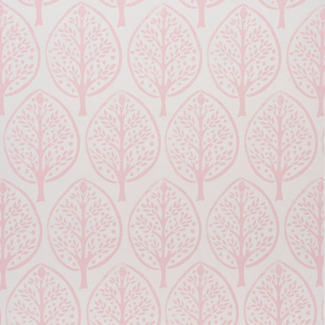 Sample - Schumachr x Molly Mahon Tree Wallpaper in Pink For Sale In Charlotte - Image 6 of 6