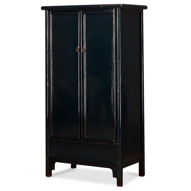 1920s Teal Lacquer Tall Tapered Cabinet, 1920s For Sale - Image 5 of 5