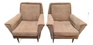 Pair of Vintage Upholstered Club Chairs