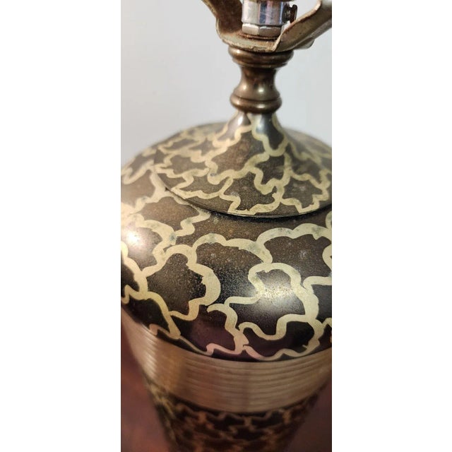 Jay Spectre Dinanderie Table Lamp 1980s For Sale - Image 9 of 11