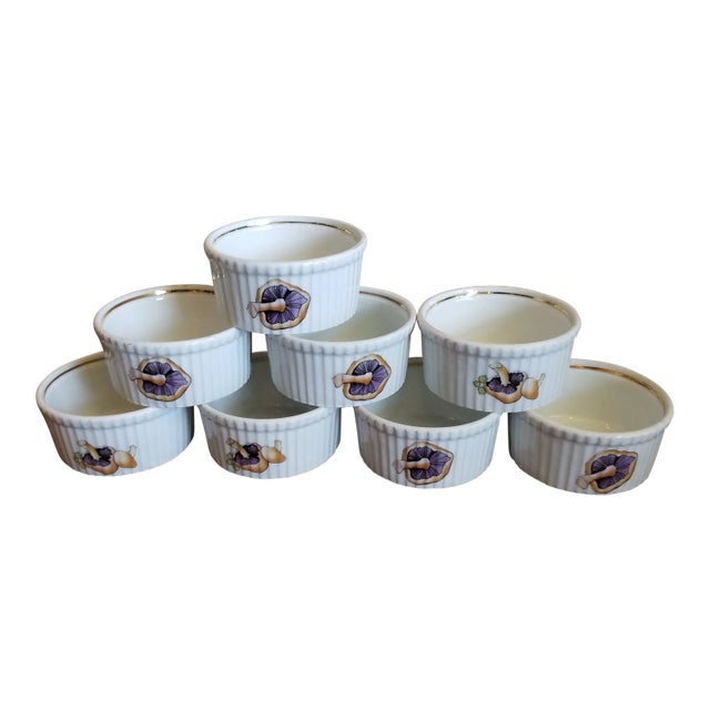 Eight French Individual Souffle Dishes For Sale