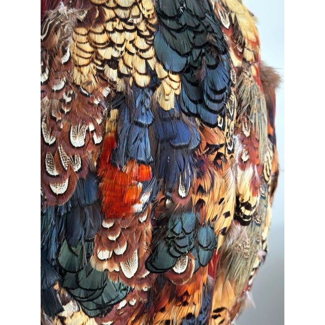 Vintage Feathered Table Lamp For Sale - Image 4 of 10