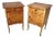 French Provincial Nightstands, Wood With Cabriole Legs, a Pair For Sale