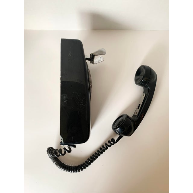 Vintage 1950s Black Rotary Wall Phone Chairish