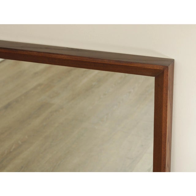 Wood Mid Century Modern Walnut Double Wall Mirror For Sale - Image 7 of 13