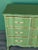 French Provincial Late 20th Century French Provincial Green Lacquered Dresser of Nine Drawers For Sale - Image 3 of 14