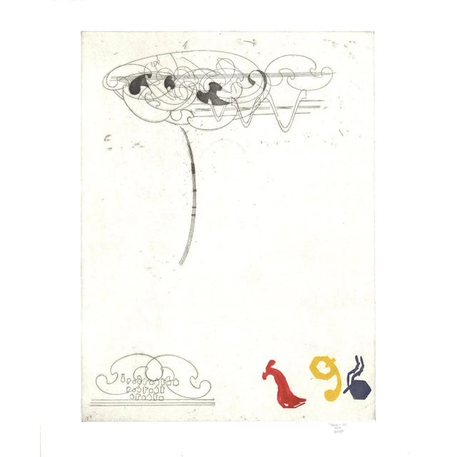 Contemporary 1987 Glenn Goldberg 'Paco + J.J.' Contemporary Black & White Etching For Sale - Image 3 of 3