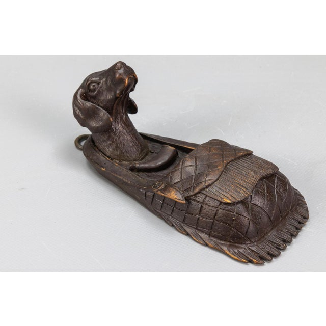 Black Forest Hand-Carved Wooden Wall Mounted Salt Box, 1890s For Sale - Image 10 of 18