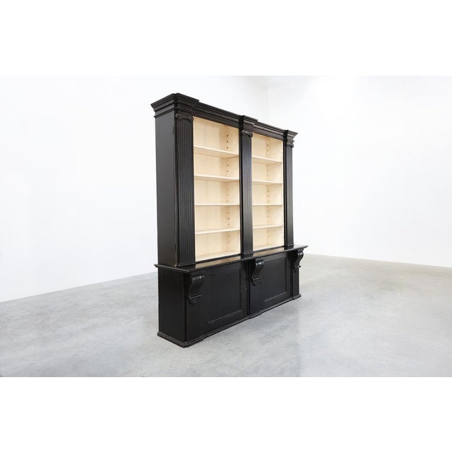 Tall Black MDF Library Cabinet, United Kingdom, 1990s For Sale - Image 15 of 16