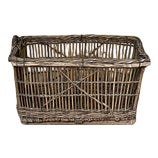 Vintage French Worker Basket on Sled, 1940s For Sale