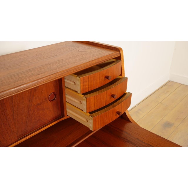Vintage Secretaire in Teak For Sale - Image 9 of 17