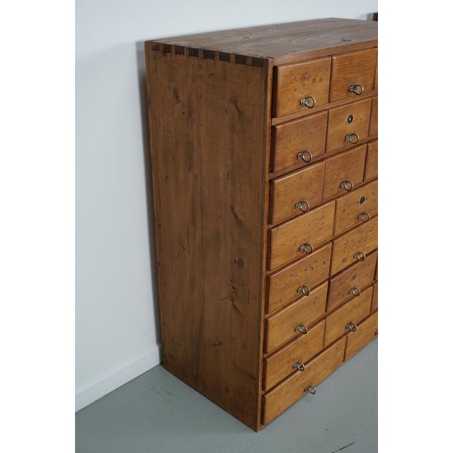 Vintage German Apothecary Cabinet in Pine and Oak, 1950s For Sale - Image 13 of 18