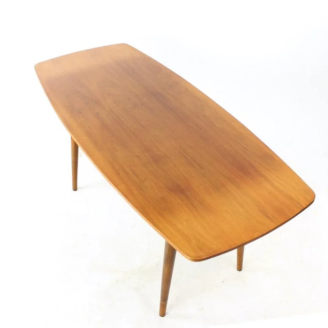 Brown Mid-Century Modern Long Coffee Table from Tatra, Former Czechoslovakia, 1960s For Sale - Image 8 of 11