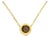 10K Yellow Gold over .925 Sterling Silver 1/10 Carat Diamond 18" Round Miracle-Plate Two-Tone Pendant Necklace (K-L Champagne Color, I2-I3 Clarity) For Sale