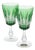 Vintage Capriccio Reseda Green Lead Crystal Hock Wine Glass by Villeroy & Boch, Wadgassen, 1980s, Set of 2 For Sale