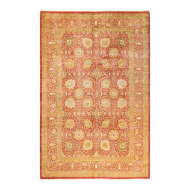 Orange Mogul, One-of-a-Kind Hand-Knotted Area Rug in Orange, 6' 3" x 9' 6" For Sale - Image 8 of 8