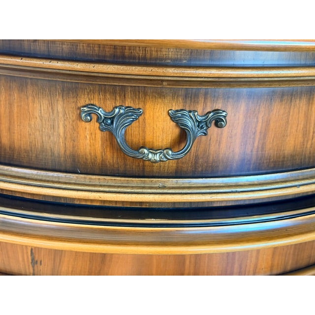Vintage Italian Provincial Baroque-Style Floral Marquetry Inlaid Credenza Sideboard For Sale - Image 9 of 13