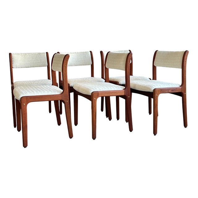 Scandinavian Modern Danish Teak Dining Chair by Erik Buch for O. D. Møbler, 1960s, Set of 6 For Sale