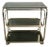 Italian Rolling Trolley in Gold Metal, 1980s For Sale