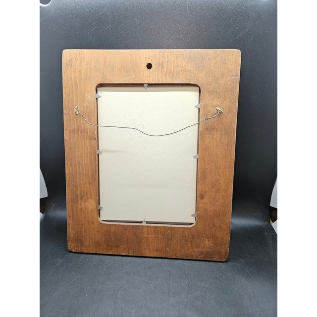 Vintage, Unbranded, Floral Carved Wooden Accent Mirror (1)