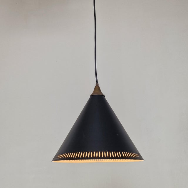 Mid-Century Modern Kegle Pendant Lamp by Bent Karlby for Lyfa, Denmark, 1970s For Sale - Image 3 of 10