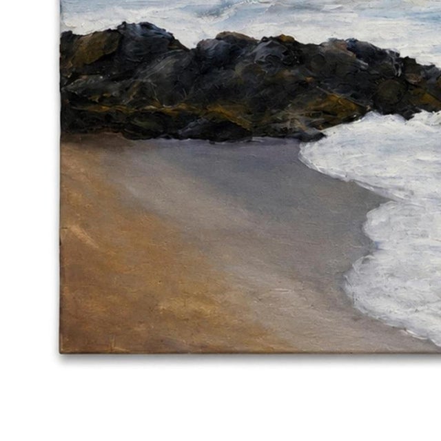 Modern Jusa, Foz Do Douro, 20th Century, Acrylic on Canvas For Sale - Image 3 of 6