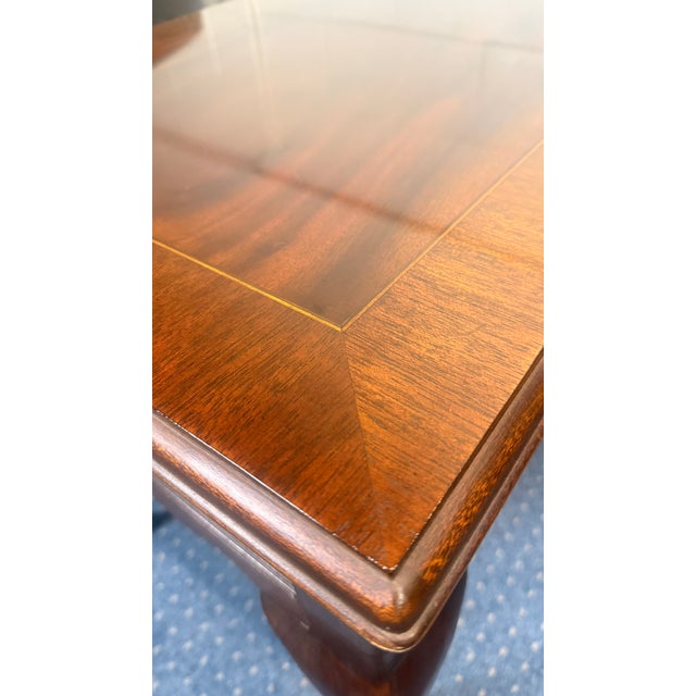 1970s Pair of Councill Craftsmen Mahogany Queen Anne Lamp Tables For Sale - Image 11 of 14